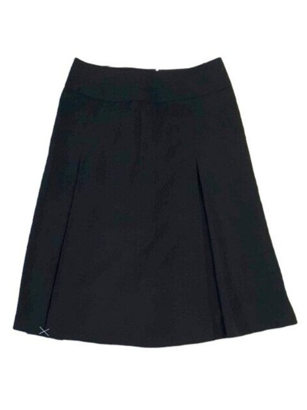 Liz Claiborne Women A-Line Skirt Black SZ 8 Pleat Lined Zip Career Cocktail NEW
